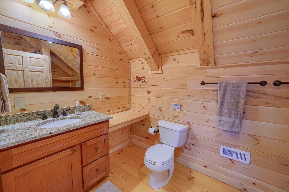 Natural and serene log cabin bathroom design
Tranquil retreat in the log cabin bathroom