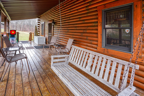 Covered deck with seating