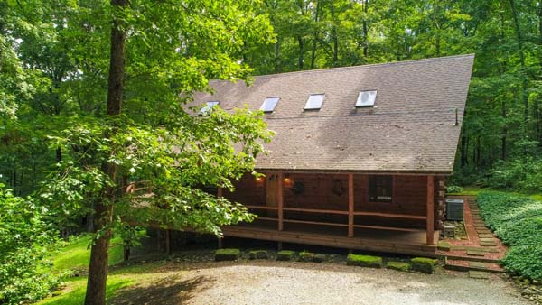 Charming log cabin exterior