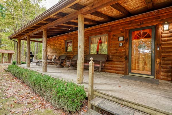 Serenity at a log cabin getaway