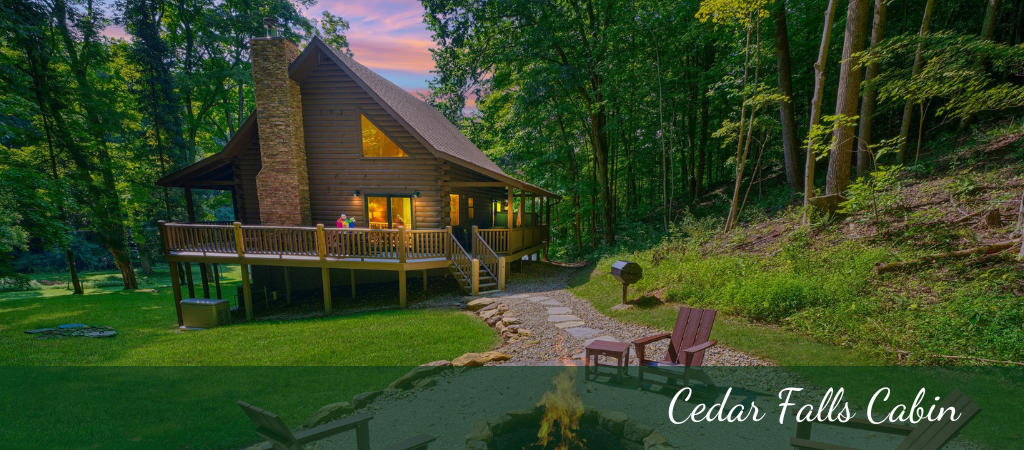 cabin in the woods located in hocking hills ohio