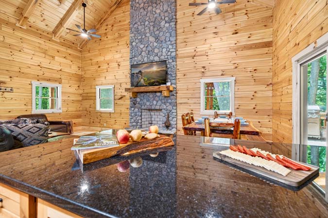 Entertainment amenities at Happy Hours Cabin