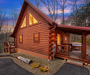lodgge with open porch and wrap around deck