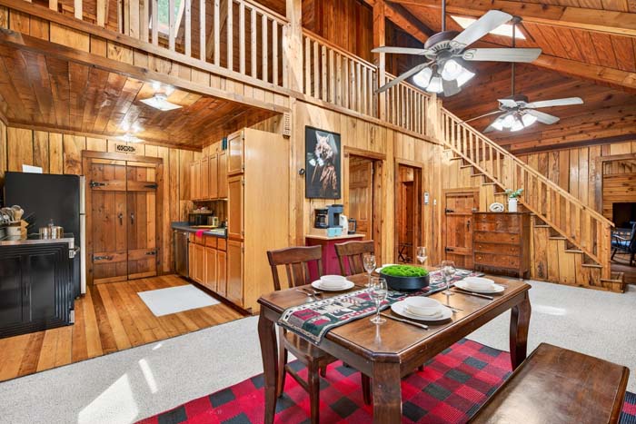 Secluded cabin setting with natural surroundings