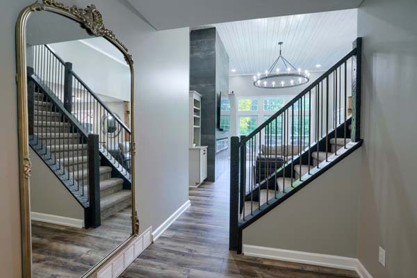 mirror and stairs