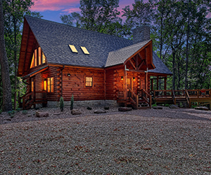 porch and front of cabin
