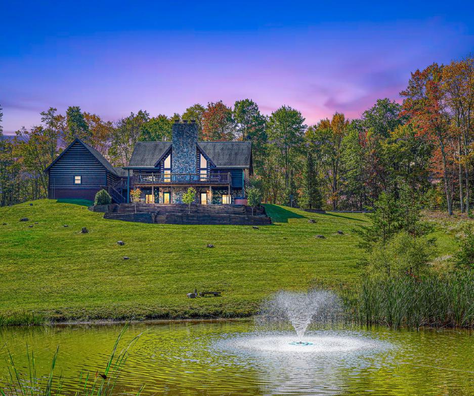 twilight image of timber ranch lodge