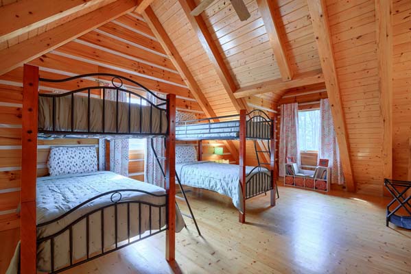 bunk beds in attic room