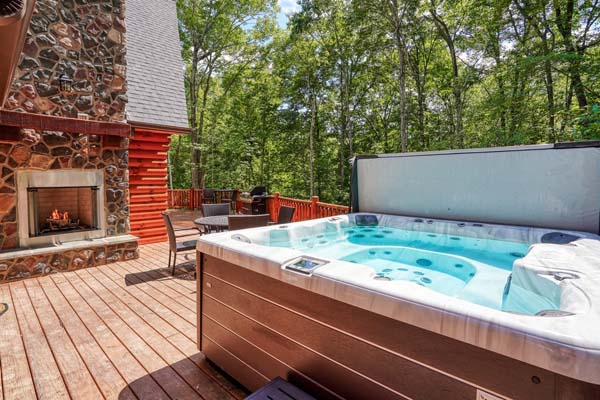 hot tub on open deck