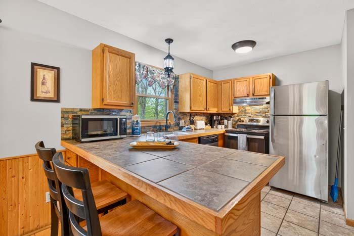 Great room with soaring cathedral ceilings