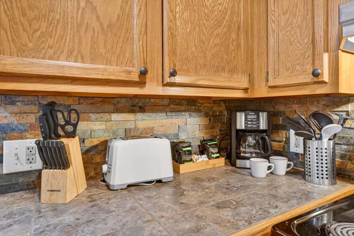 Electric fireplace in cabin great room