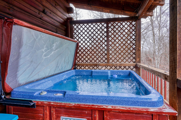 hot tub with top off