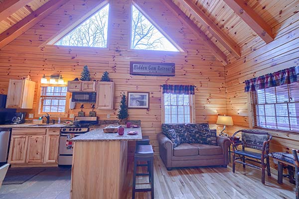 Traditional log cabin kitchen with a timeless appeal