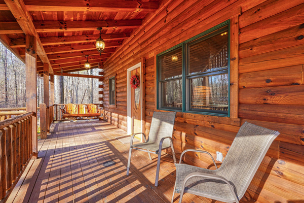 Serenity and tranquility in the outdoor view of Spotted Owl Cabin