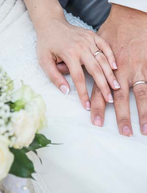 Petite Elegance Wedding Package hands, wedding rings