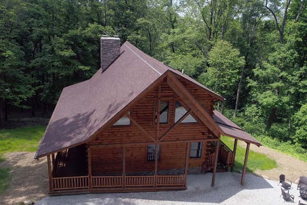 Charming log cabin exterior